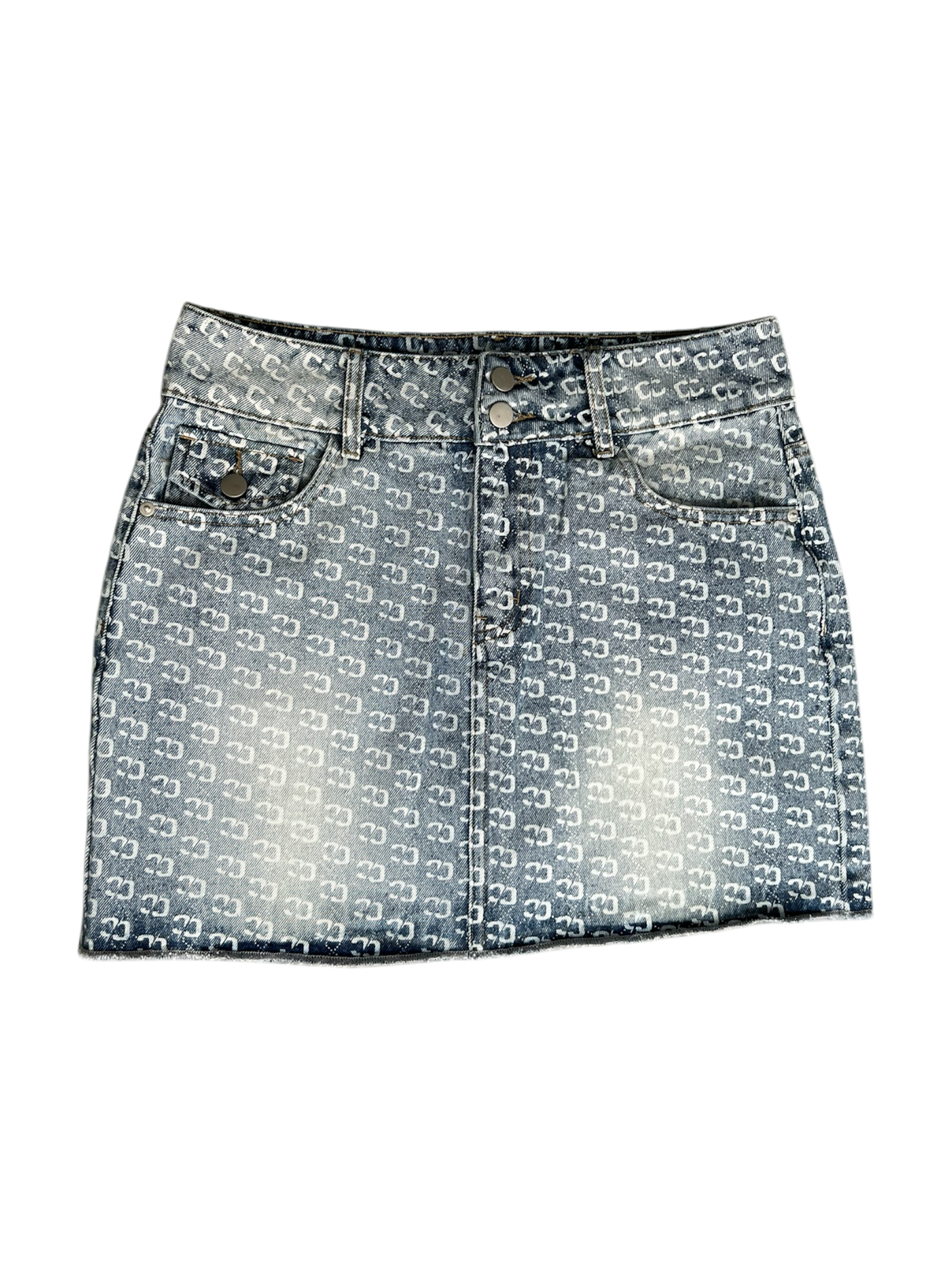 MONOCHAIN DENIM SKIRT